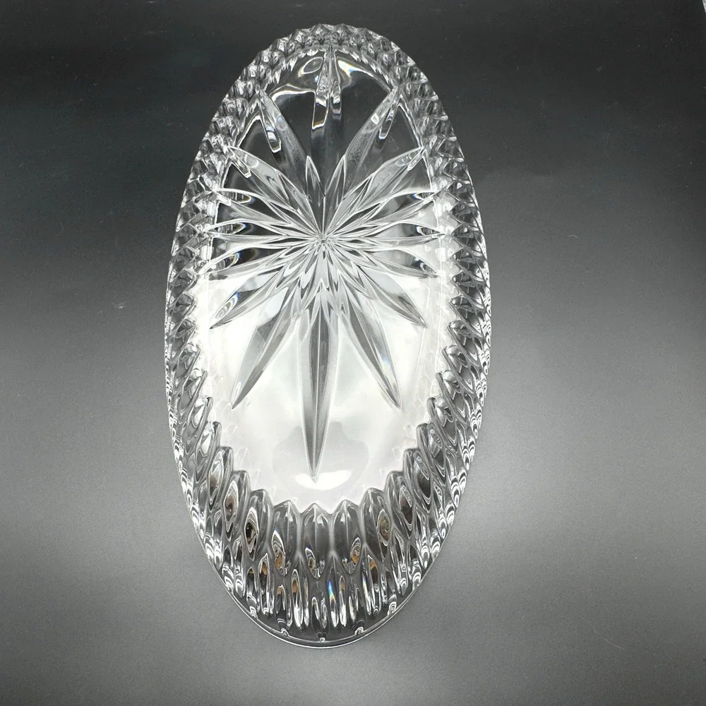 Vintage Princess House Royal Highlights Crystal Oval Bowl 10